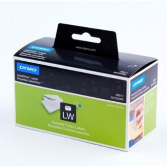 Ruban cassette d'origine 99011 / S0722380 Dymo - multipack 4 couleurs : jaune, vert, bleu, rose