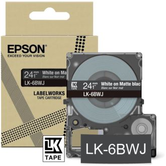 Ruban cassette d'origine C53S672084 / LK-6BWJ Epson - noir, blanc