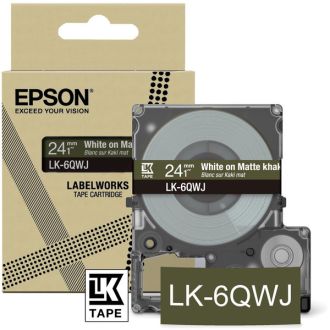 Ruban cassette d'origine C53S672090 / LK-6QWJ Epson - brun, blanc
