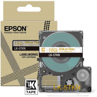 Ruban cassette d'origine C53S672097 / LK-5TKN Epson - transparent, or