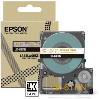 Ruban cassette d'origine C53S672098 / LK-6TKN Epson - transparent, or