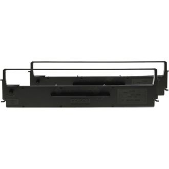Ruban d'origine C13S015614 Epson - noir - pack de 2