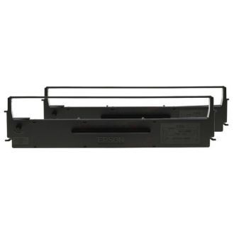 Ruban d'origine C13S015646 / 7753 Epson - noir - pack de 2