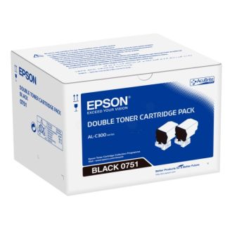 Toner d'origine C13S050751 / 0751 Epson - noir - pack de 2