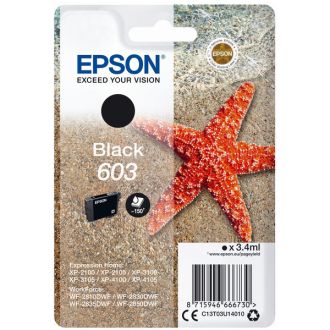 Cartouche d'origine C13T03U14020 / 603 Epson - noire