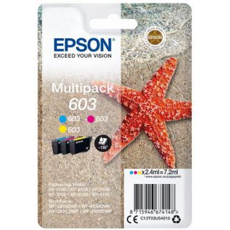 Cartouches d'origine C13T03U54020 / 603 Epson - multipack 3 couleurs : cyan, magenta, jaune