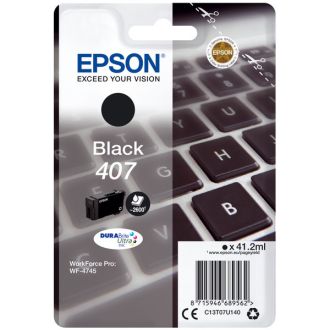 Cartouche d'origine C13T07U140 / 407 Epson - noire
