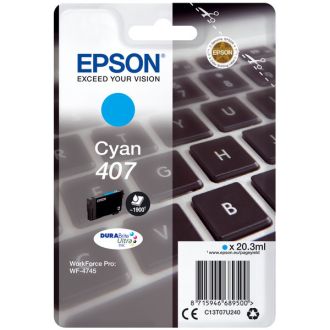 Cartouche d'origine C13T07U240 / 407 Epson - cyan