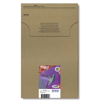 Cartouches d'origine C13T08074510 / T0807 Epson - multipack 6 couleurs : noire, cyan, magenta, jaune