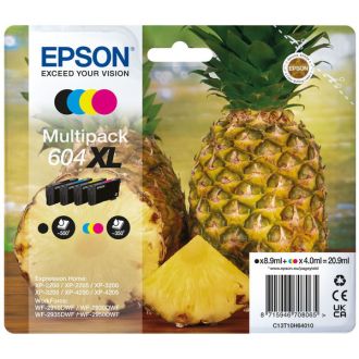Cartouches d'origine C13T10H64010 / 604XL Epson - multipack 4 couleurs : noire, cyan, magenta, jaune