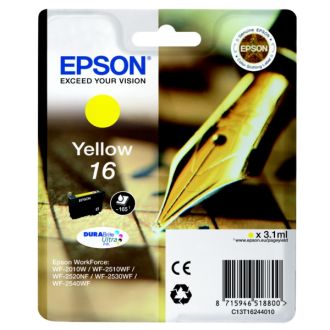 Cartouche d'origine C13T16244022 / 16 Epson - jaune