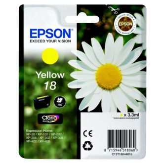 Cartouche d'origine C13T18044010 / 18 Epson - jaune