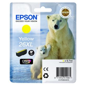 Cartouche d'origine C13T26344022 / 26XL Epson - jaune