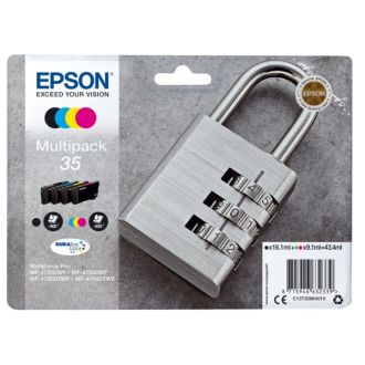 Cartouches d'origine C13T35864010 / 35 Epson - multipack 4 couleurs : noire, cyan, magenta, jaune
