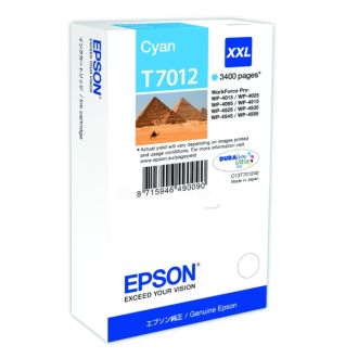 Cartouche d'origine C13T70124010 / T7012 Epson - cyan