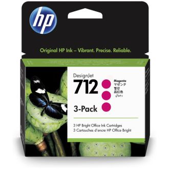 Cartouche d'origine 3ED78A / 712 HP - magenta - pack de 3