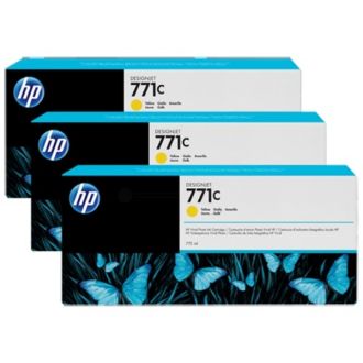 Cartouche d'origine B6Y34A / 771C HP - jaune - pack de 3