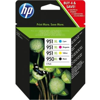 Cartouches d'origine C2P43AE / 950XL/951XL HP - multipack 4 couleurs : noire, cyan, magenta, jaune
