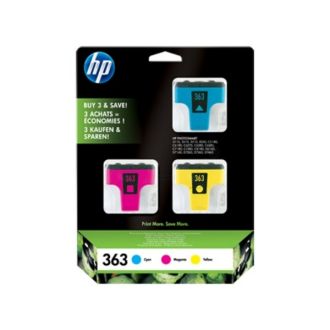 Cartouches d'origine CB333EE / 363 HP - multipack 3 couleurs : cyan, magenta, jaune