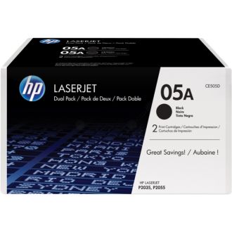 Toner d'origine CE505D / 05A HP - noir - pack de 2