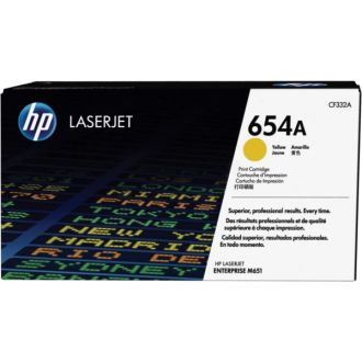 Toner d'origine CF332A / 654A HP - jaune