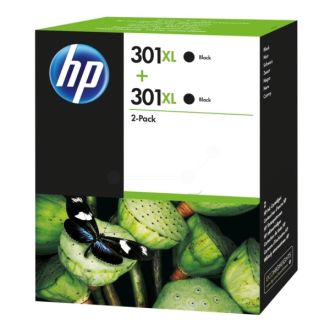 Cartouche d'origine D8J45AE / 301XL HP - noire - pack de 2