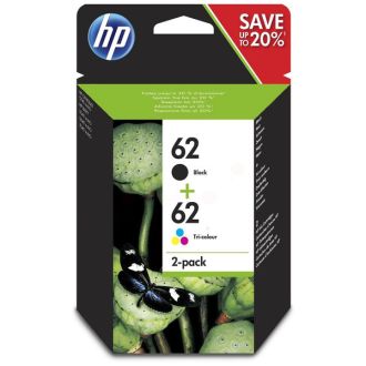 Cartouches d'origine N9J71AE / 62 HP - multipack 2 couleurs : noire, multicouleur