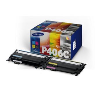 Toners d'origine SU375A / CLT-P406C HP - multipack 4 couleurs : noir, cyan, magenta, jaune
