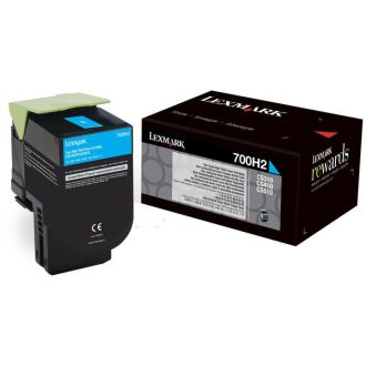 Toner d'origine 70C0H20 / 700H2 Lexmark - cyan