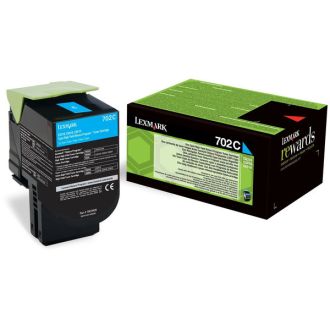 Toner d'origine 70C20C0 / 702C Lexmark - cyan