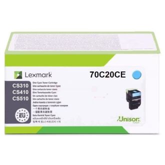 Toner d'origine 70C20CE / 702C Lexmark - cyan