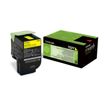 Toner d'origine 70C20Y0 / 702Y Lexmark - jaune