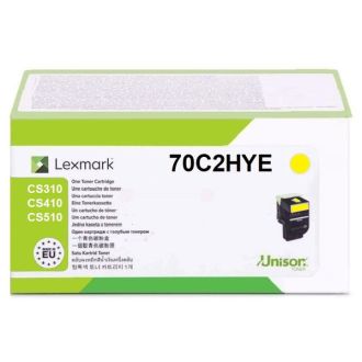 Toner d'origine 70C2HYE / 702HY Lexmark - jaune