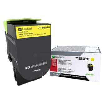 Toner d'origine 71B0040 Lexmark - jaune