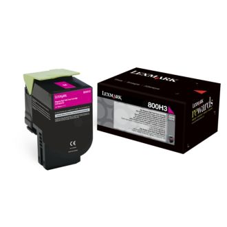 Toner d'origine 80C0H30 / 800H3 Lexmark - magenta