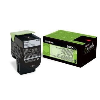 Toner d'origine 80C20K0 / 802K Lexmark - noir