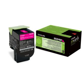 Toner d'origine 80C2HM0 / 802HM Lexmark - magenta