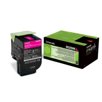 Toner d'origine 80C2SM0 / 802SM Lexmark - magenta