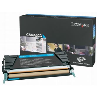 Toner d'origine C734A2CG Lexmark - cyan
