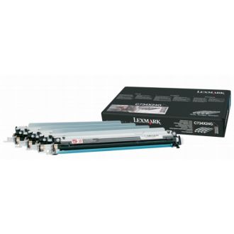 Tambour d'origine C734X24G Lexmark - multipack 4 couleurs : noir, cyan, magenta, jaune