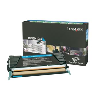Toner d'origine C736H1CG Lexmark - cyan
