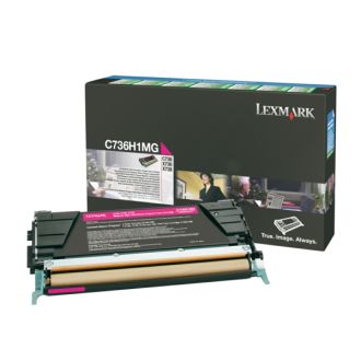 Toner d'origine C736H1MG Lexmark - magenta