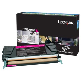 Toner d'origine C746A1MG Lexmark - magenta
