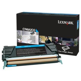 Toner d'origine C746A2CG Lexmark - cyan
