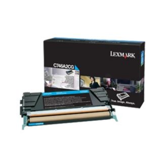 Toner d'origine C746A3CG Lexmark - cyan