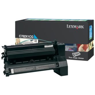 Toner d'origine C782X1CG Lexmark - cyan