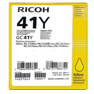 Cartouche d'origine 405764 / GC-41 Y Ricoh - jaune