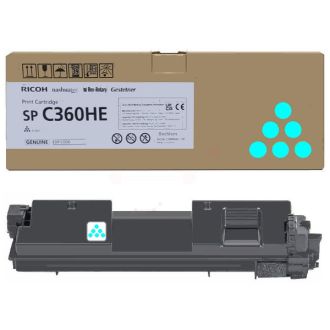 Toner d'origine 408185 / SPC360HE Ricoh - cyan