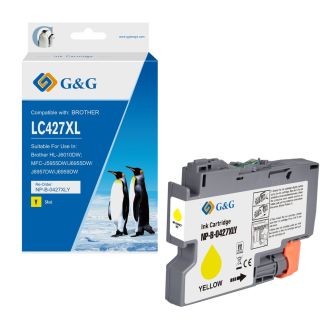 Cartouche compatible de première qualité LC427XLY Brother - jaune