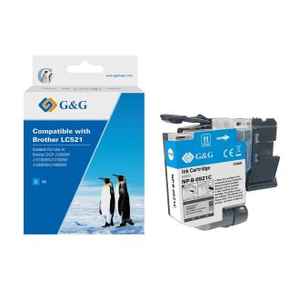 Cartouche compatible de première qualité LC521C Brother - cyan